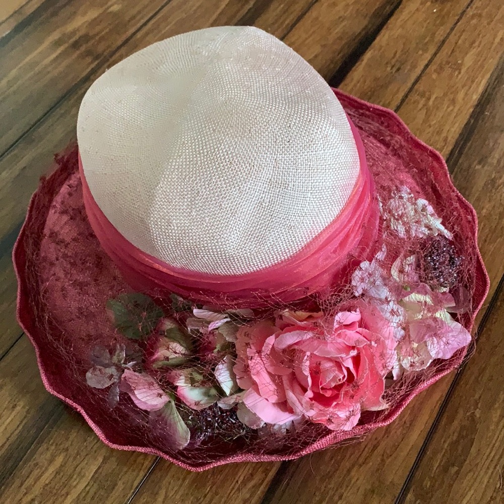 Vintage Saks Fifth Avenue Derby Church Hat Italy
